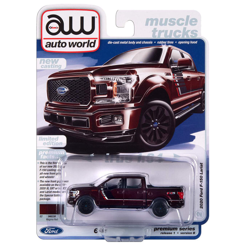 Auto World muscle truck model in packaging with Ford logo