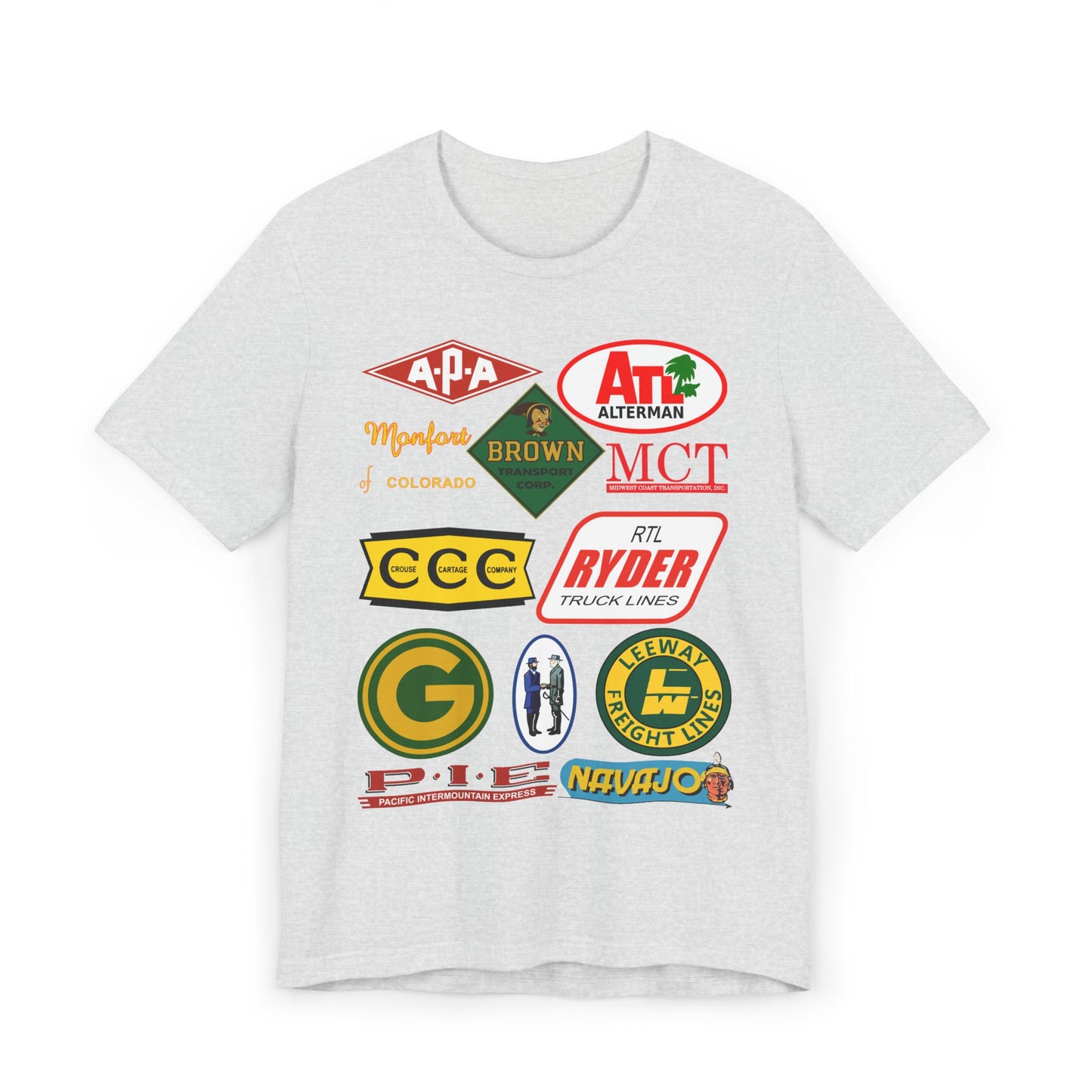 American Trucking Fallen Flag Logos Tee
