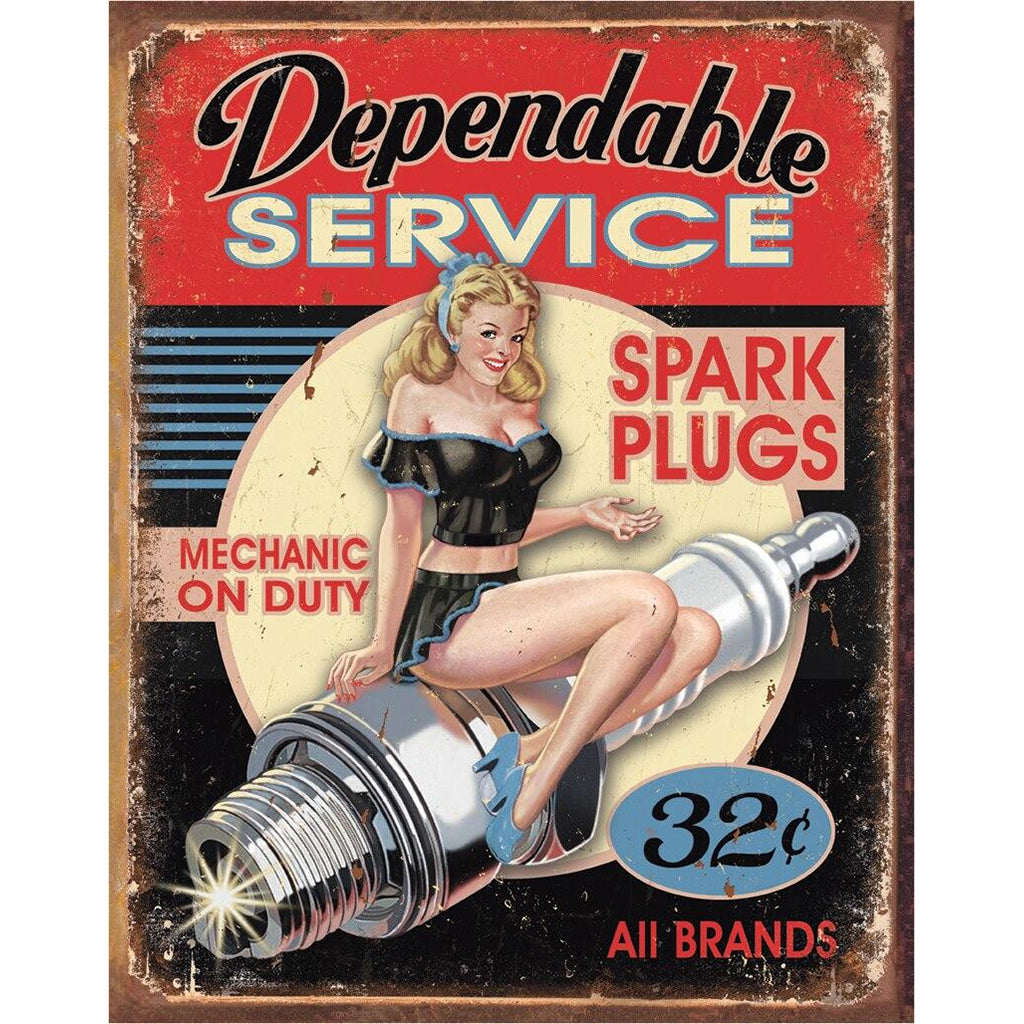 Vintage Advertising Sign for Spark Plugs
