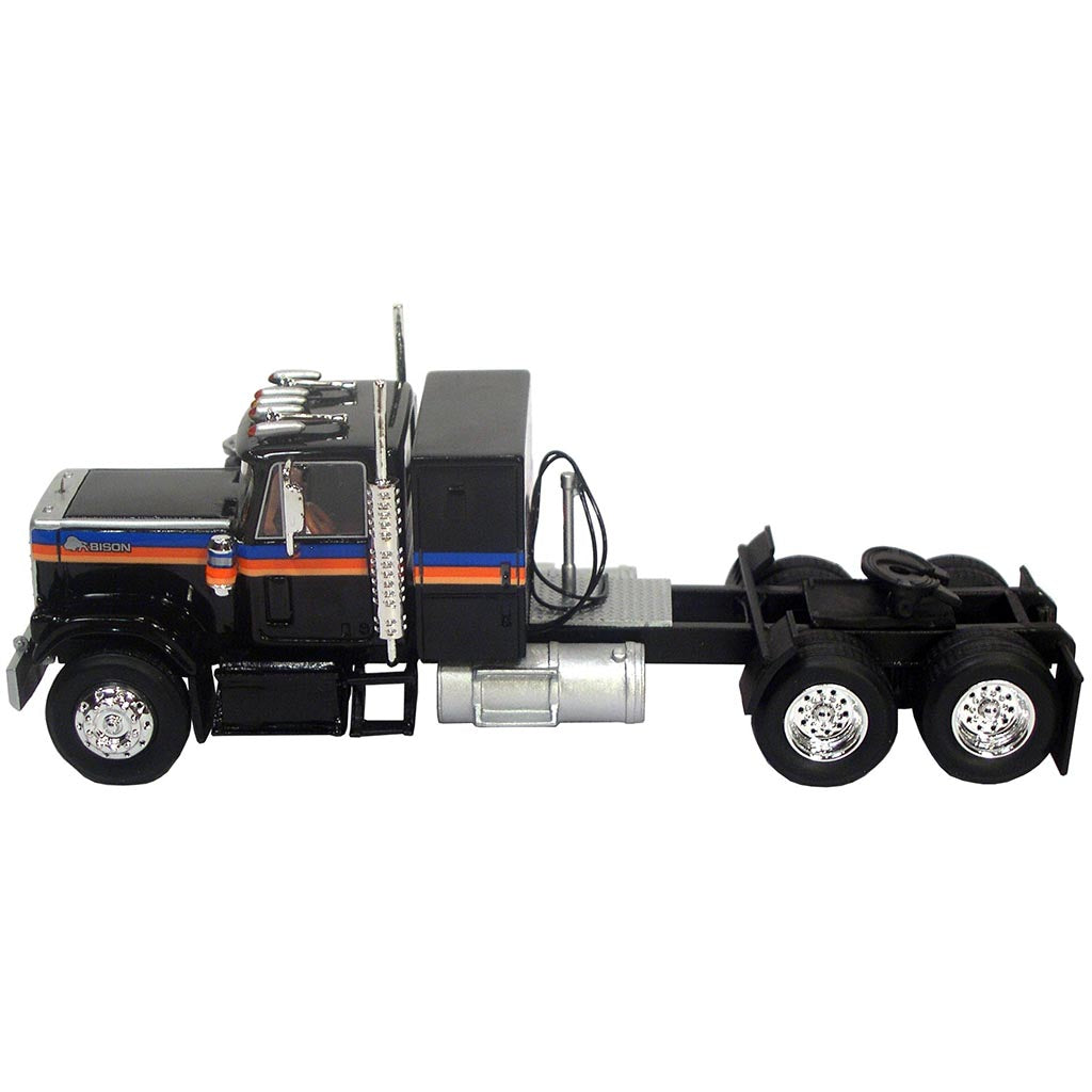 1977 Chevrolet Bison Tandem Axle Sleeper Cab Road Tractor (Black w/Stripes)