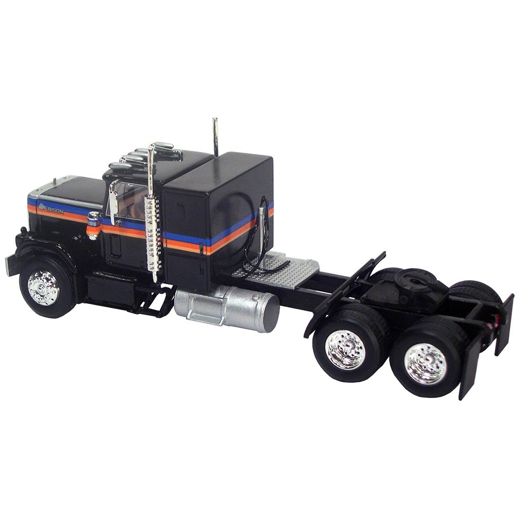 1977 Chevrolet Bison Tandem Axle Sleeper Cab Road Tractor (Black w/Stripes)