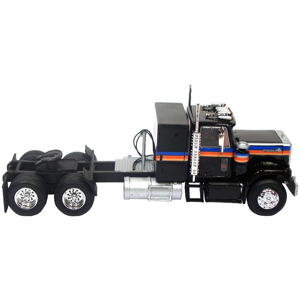 1977 Chevrolet Bison Tandem Axle Sleeper Cab Road Tractor (Black w/Stripes)
