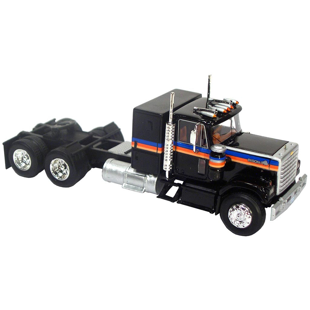 1977 Chevrolet Bison Tandem Axle Sleeper Cab Road Tractor (Black w/Stripes)