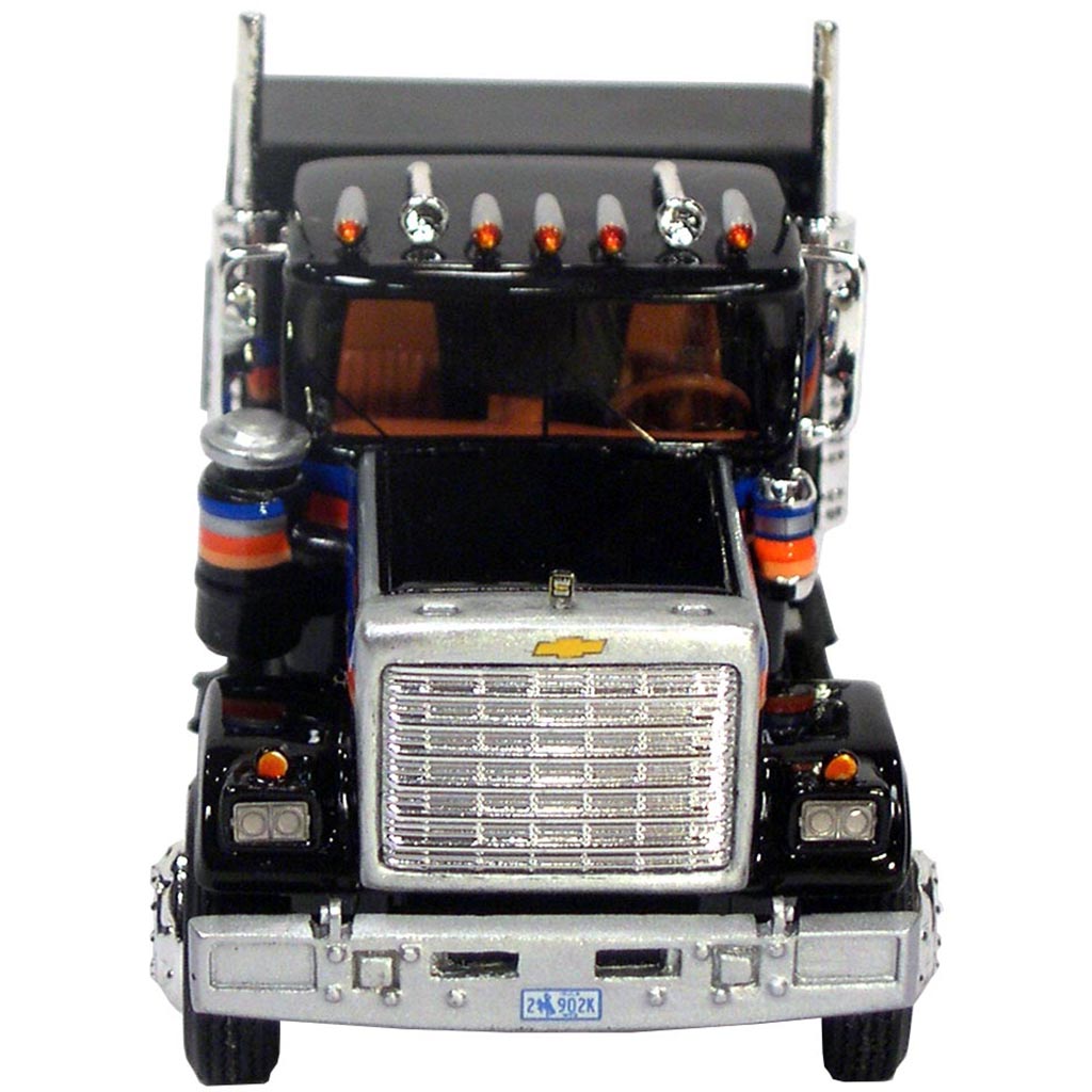 1977 Chevrolet Bison Tandem Axle Sleeper Cab Road Tractor (Black w/Stripes)