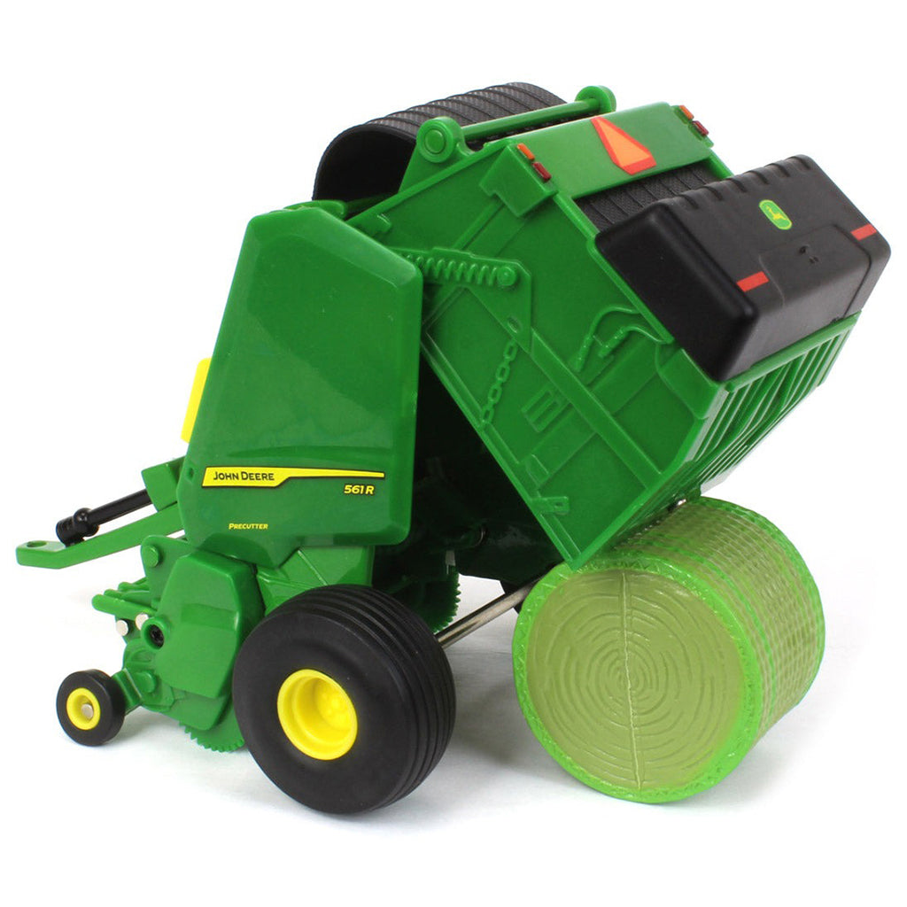 John Deere 561R Round Baler on a white background