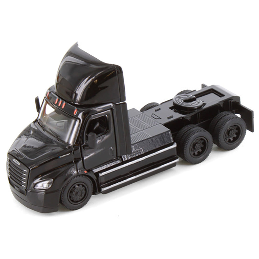 Model of a 2022 Freightliner eCascadia Day Cab Tractor on a White Background