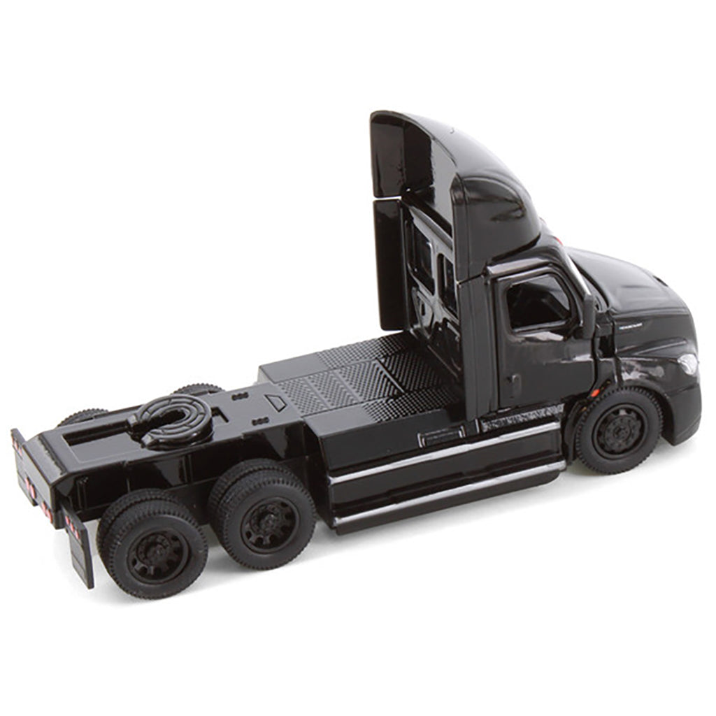 Model of a 2022 Freightliner eCascadia Day Cab Tractor on a White Background