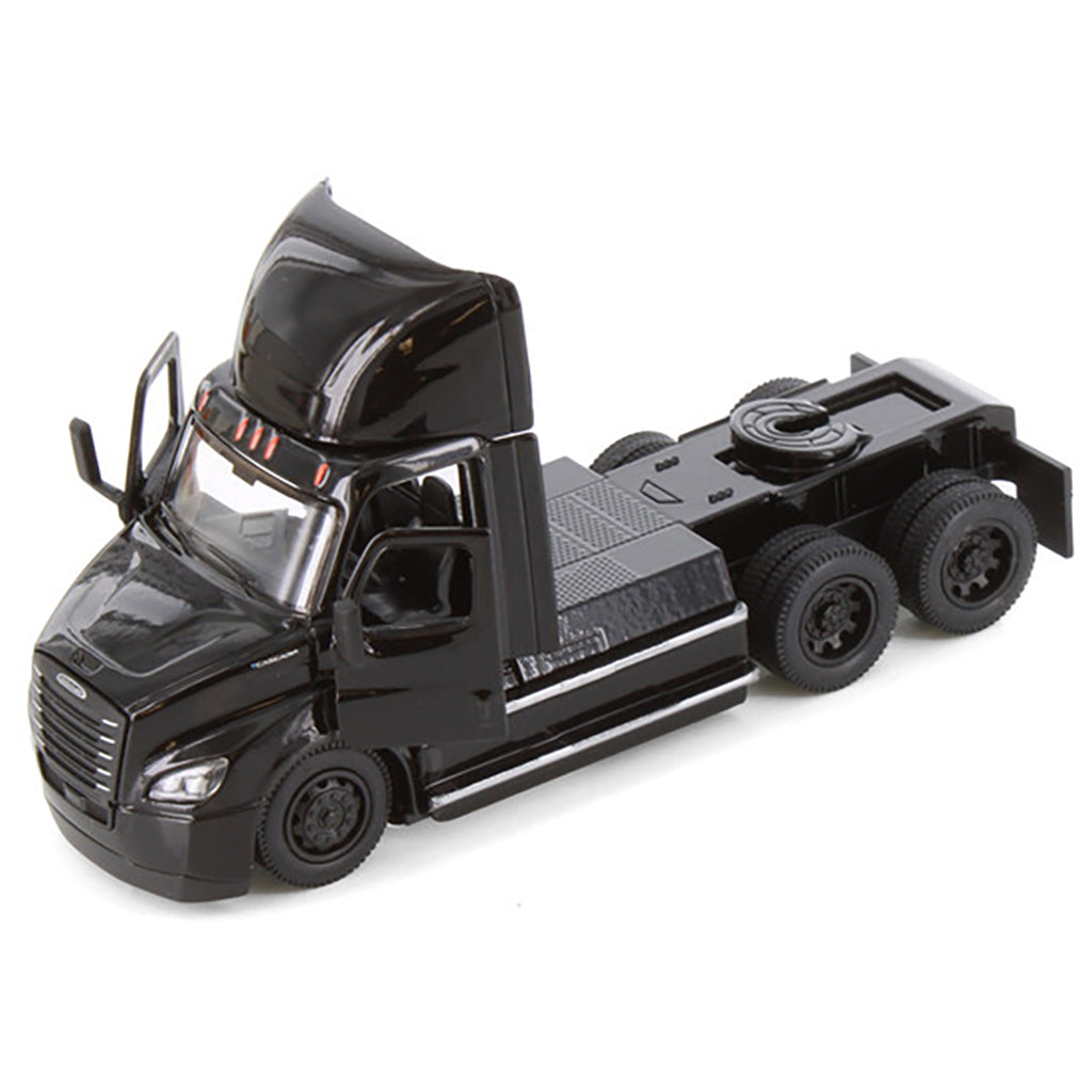 Model of a 2022 Freightliner eCascadia Day Cab Tractor on a White Background