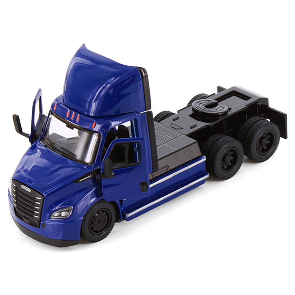 Model of a 2022 Freightliner eCascadia Day Cab Tractor on a White Background