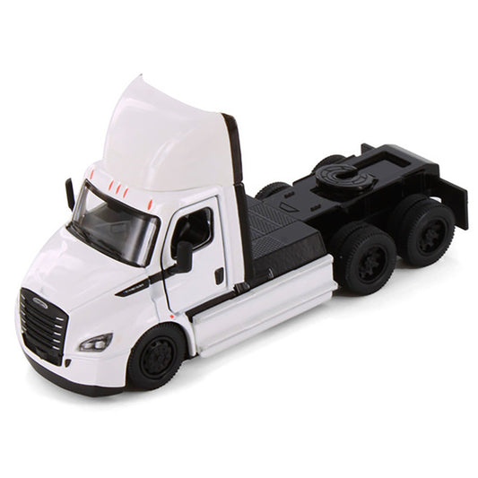 Model of a 2022 Freightliner eCascadia Day Cab Tractor on a White Background