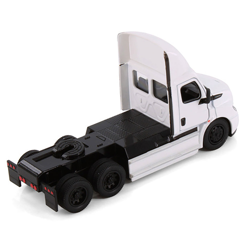 Model of a 2022 Freightliner eCascadia Day Cab Tractor on a White Background