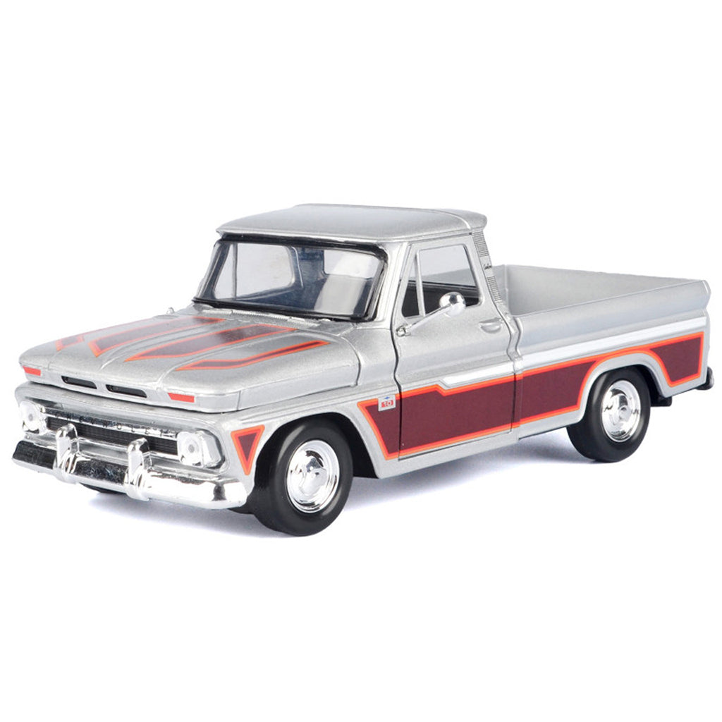 1966 Chevrolet C-10 Fleetside Pickup Truck (Silver/Orange)