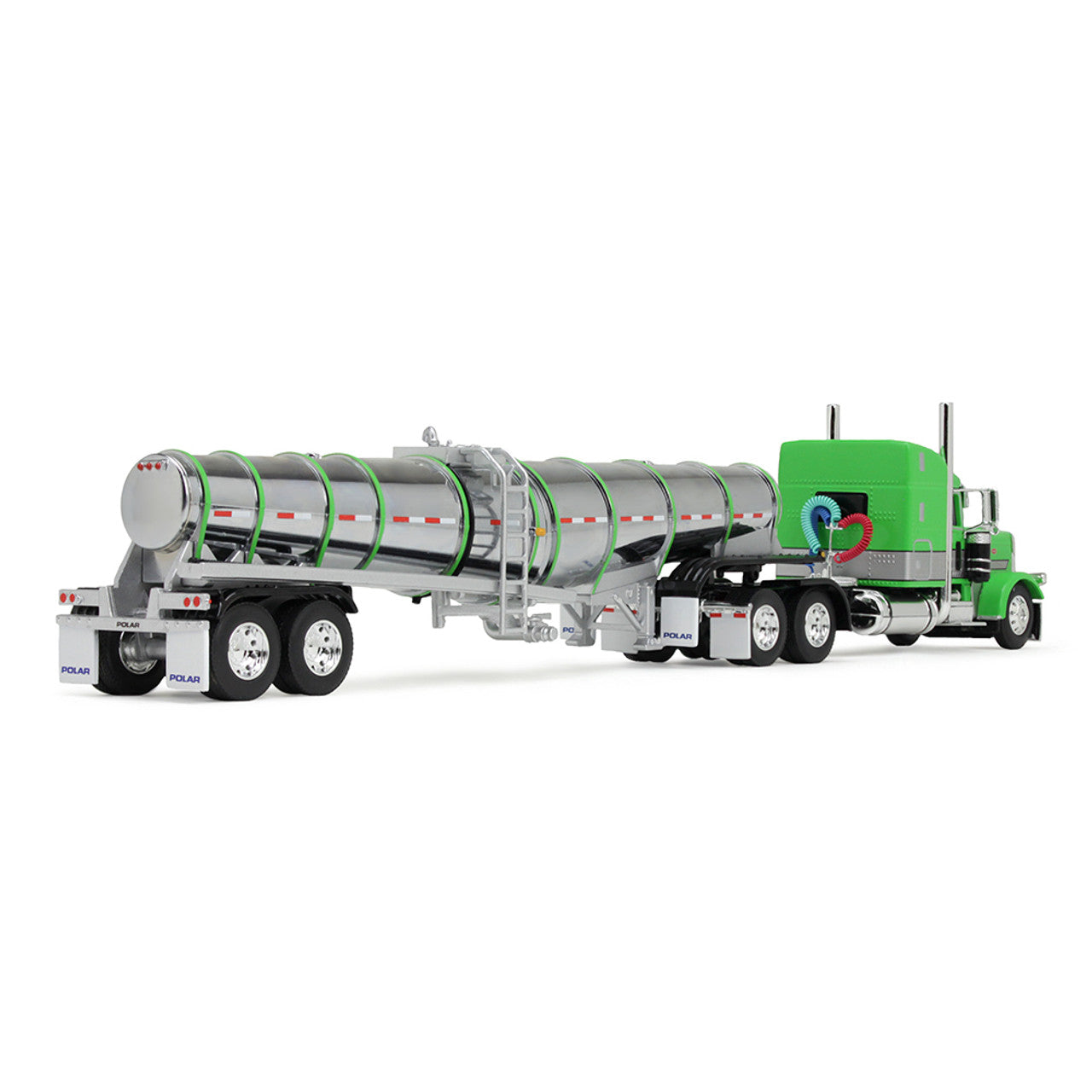 Peterbilt 389 w/Polar Deep Drop Chemical Tanker Trailer (Green/Silver/Black)