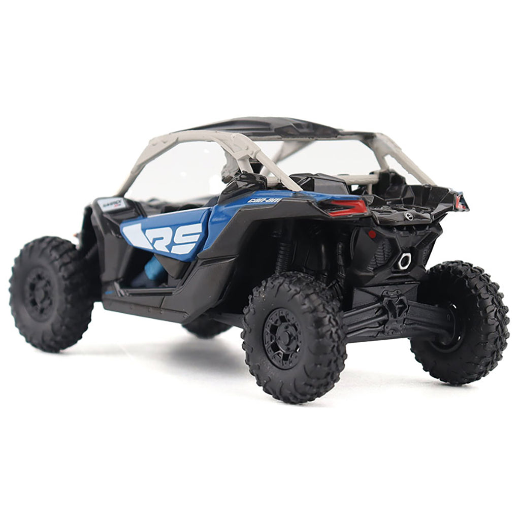 Model of a Can-Am Maverick X3 X rs Turbo RR Side-by-Side ATV (Intense Blue/Carbon Black/Chalk Gray)