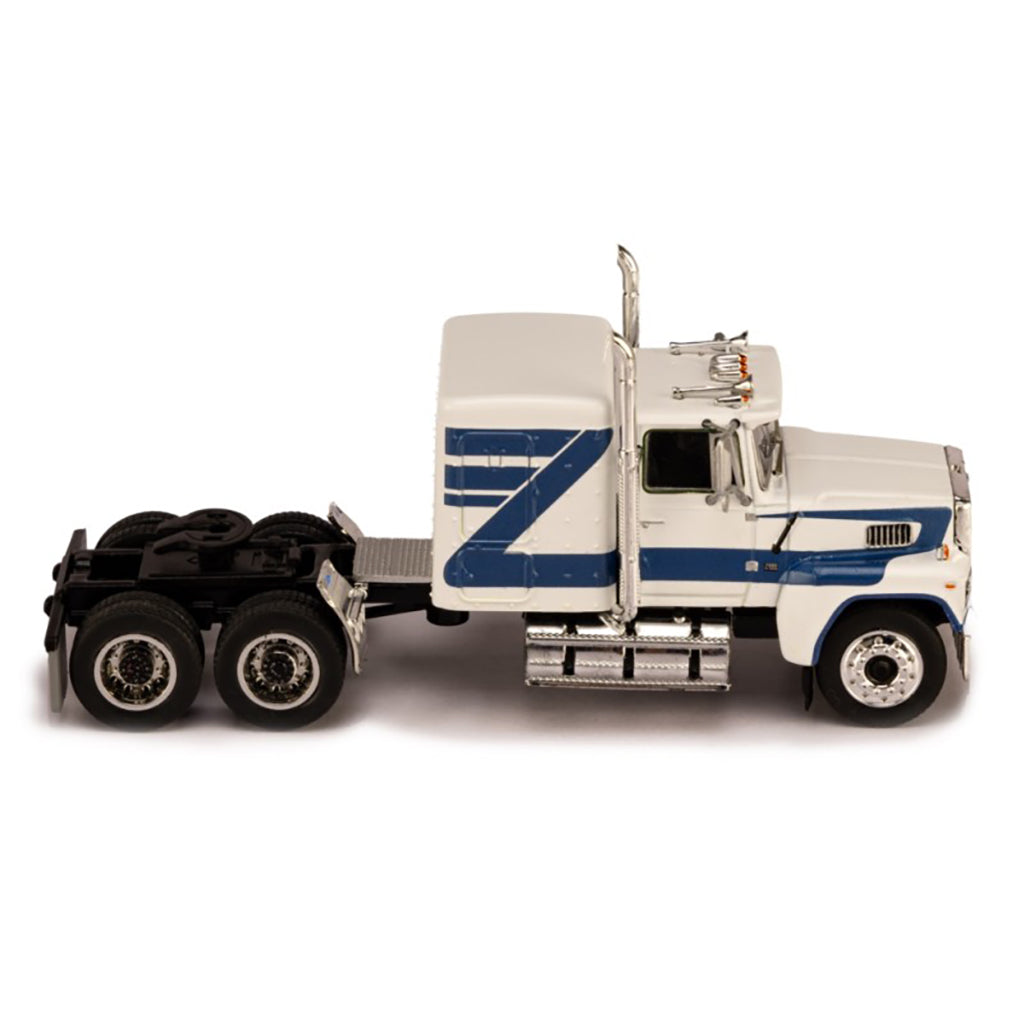 1978 Ford LTL-9000 Tractor (White w/Blue Stripes)