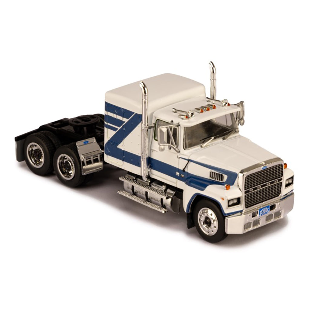 1978 Ford LTL-9000 Tractor (White w/Blue Stripes)