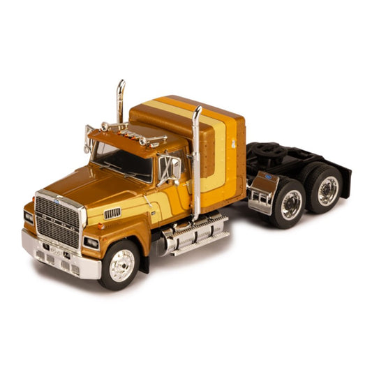 1978 Ford LTL-9000 Tractor (Brown w/Orange & Cream Stripes)