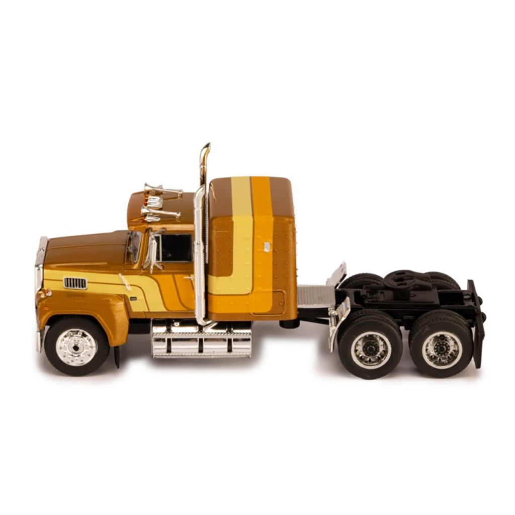 1978 Ford LTL-9000 Tractor (Brown w/Orange & Cream Stripes)