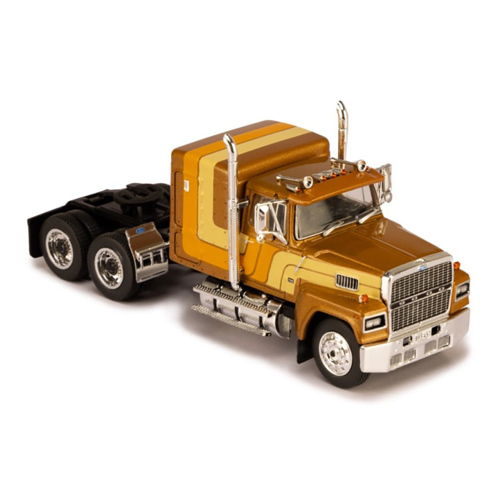 1978 Ford LTL-9000 Tractor (Brown w/Orange & Cream Stripes)
