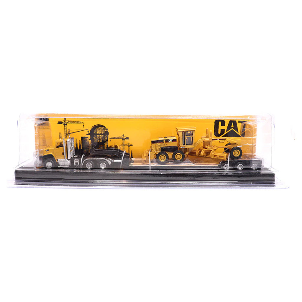Model truck in packaging with CAT logo on a white background