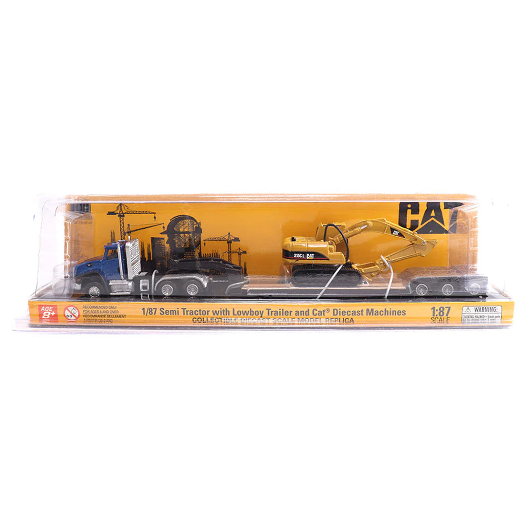 Model truck set in packaging with 'Cat' branding on a white background
