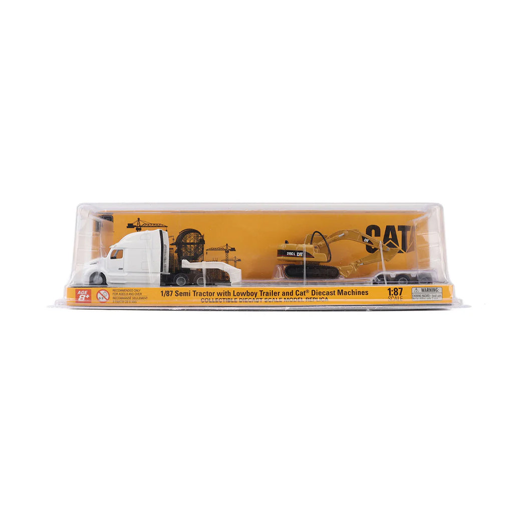 Model truck set in packaging with 'Cat' branding on a white background