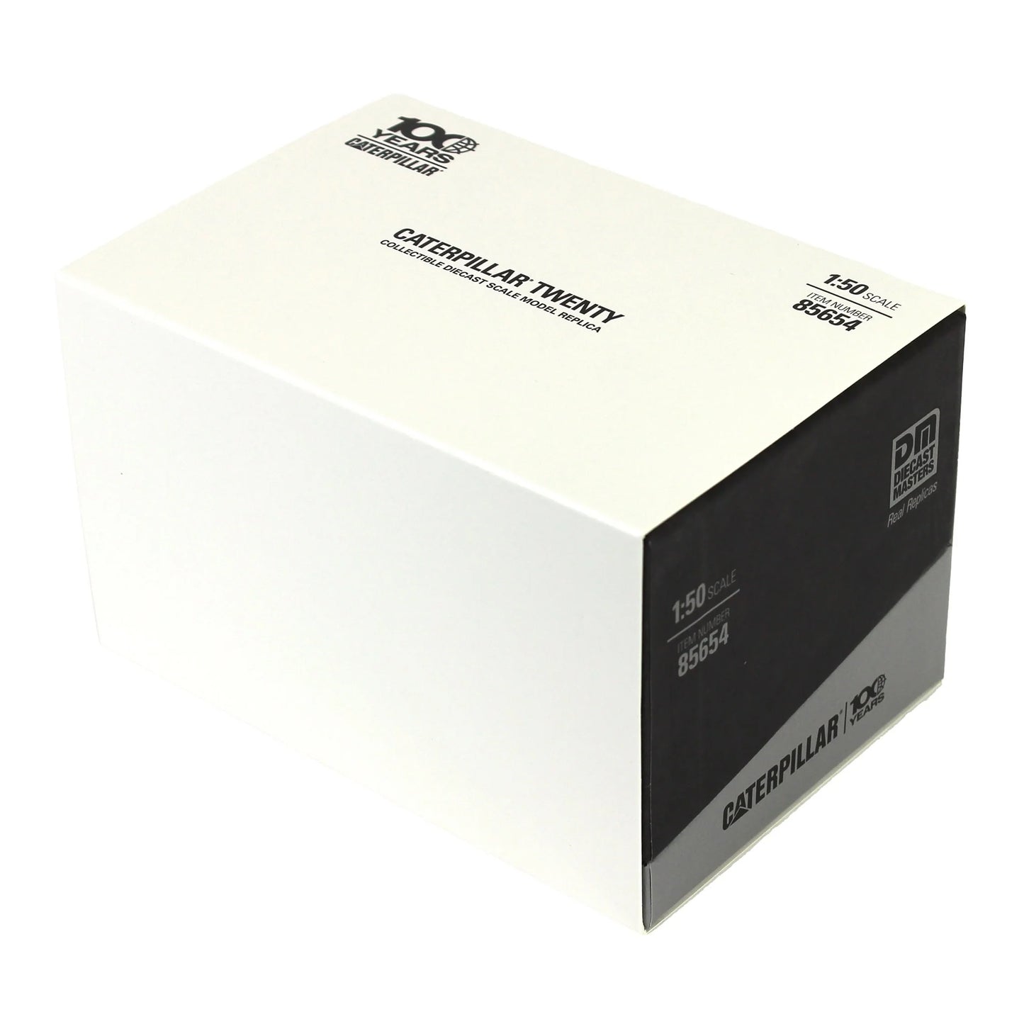Caterpillar Twenty model tractor packaging box on a white background