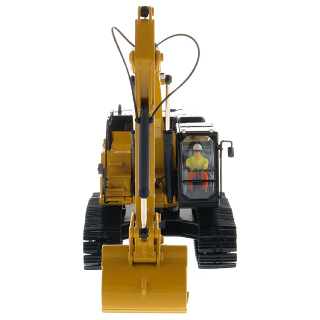 Model of a Caterpillar 349F l XE Hydraulic Excavator on a White Background