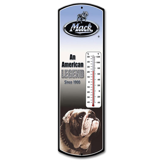 24" Indoor Steel Thermometer "Mack Trucks - An American Legend Since 1900"