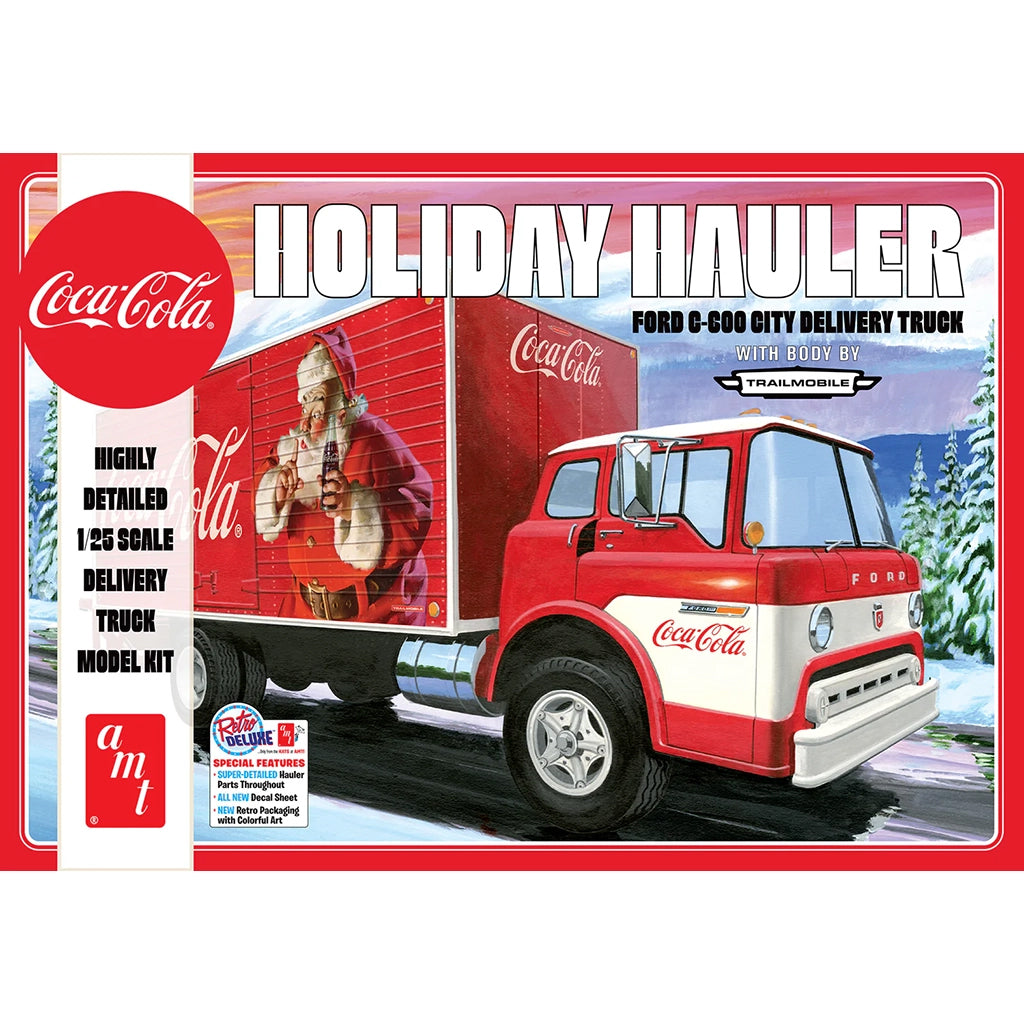 Coca-Cola Holiday Hauler model truck kit packaging with Santa Claus on the side.