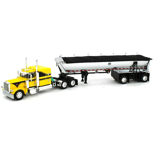 Peterbilt 389 w/MAC 'Simizer Round Bottom End Dump Trailer (Yellow/Black)