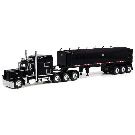 Peterbilt 389 w/MAC Coal Square Bottom Tri-Axle End Dump Trailer (Black)