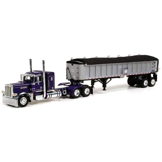 Peterbilt 389 Pride-N-Class w/East End Dump Trailer (Purple/Silver)