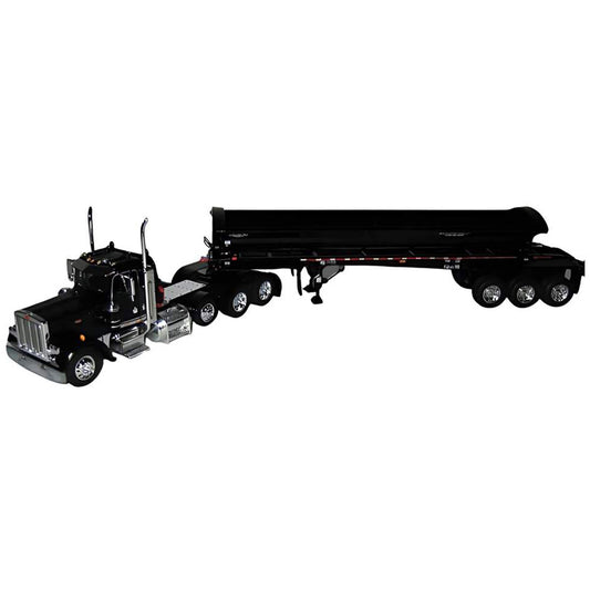Peterbilt 359 Tri-Axle Day Cab with SmithCo Tri-Axle Side Dump Trailer (Black)