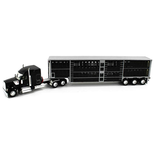 Kenworth W990 w/53' Wilson Silverstar Tri-Axle Livestock Trailer (Black)