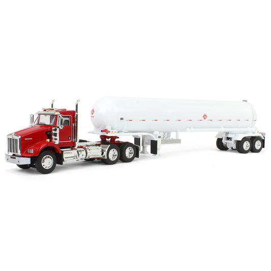 Kenworth T800 Day Cab w/Mississippi Liquefied Petroleum Tanker Trailer (Red/White)