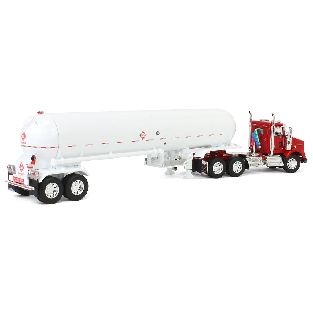 Kenworth T800 Day Cab w/Mississippi Liquefied Petroleum Tanker Trailer (Red/White)