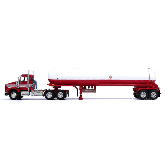 Kenworth T800 Day Cab w/Mississippi Liquefied Petroleum Tanker Trailer (Red/White)