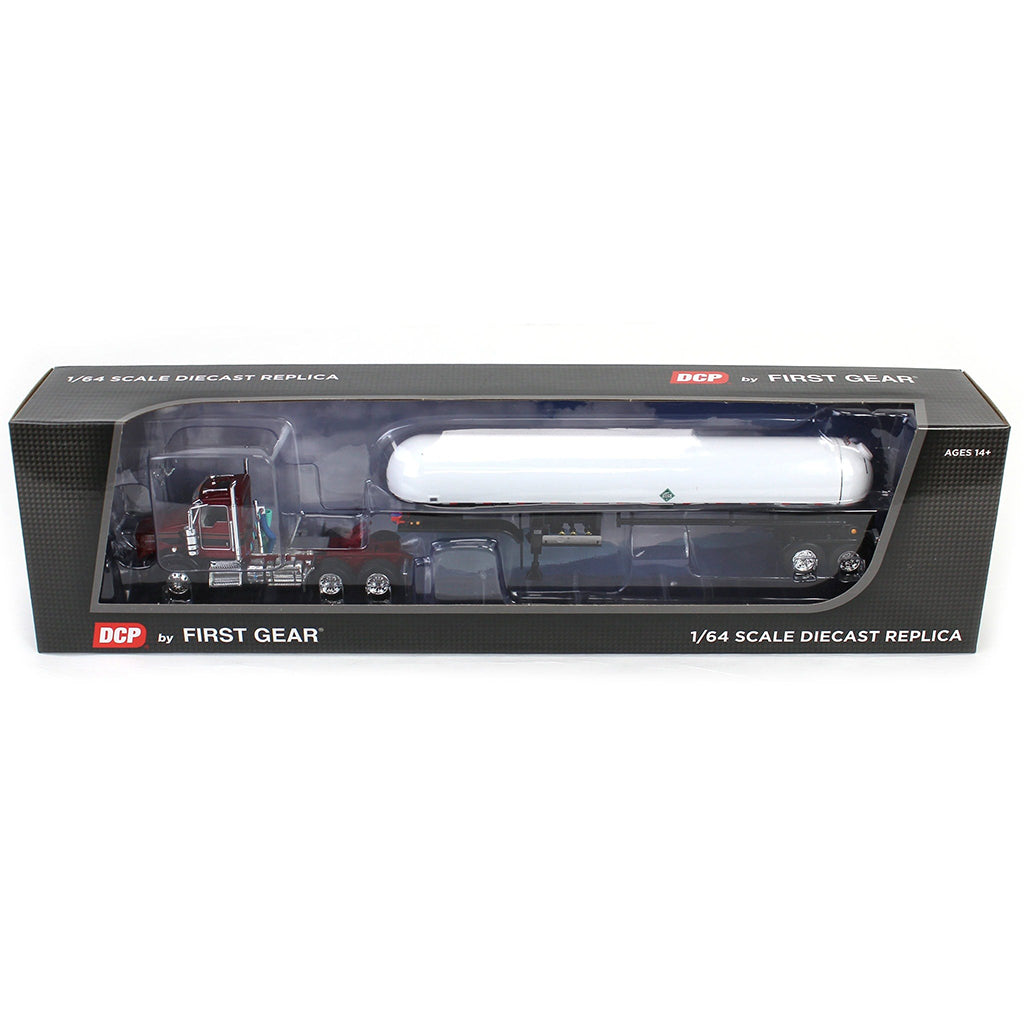 Kenworth T800 Day Cab w/Mississippi Liquefied Petroleum Tanker Trailer (Burgundy/Black/White) (Copy)