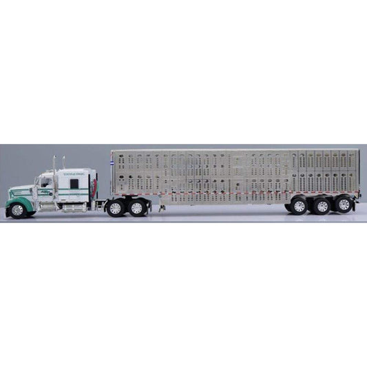 Kenworth W900L w/53' Wilson Silverstar Tri-Axle Livestock Trailer "V-Y Trucking"