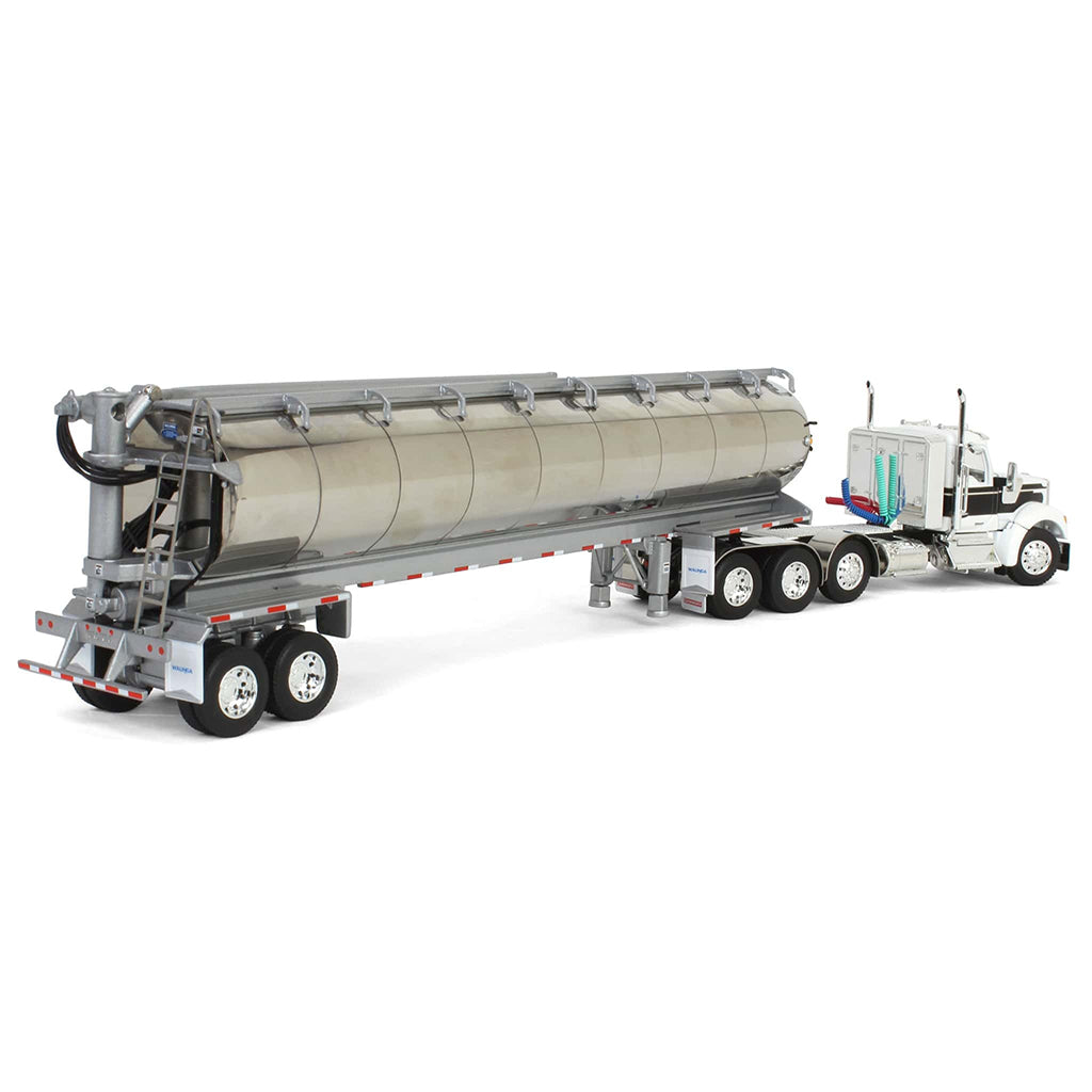 Kenworth W990 Tri-Axle Day Cab w/Walinga Bulk Feed Trailer (White/Black)