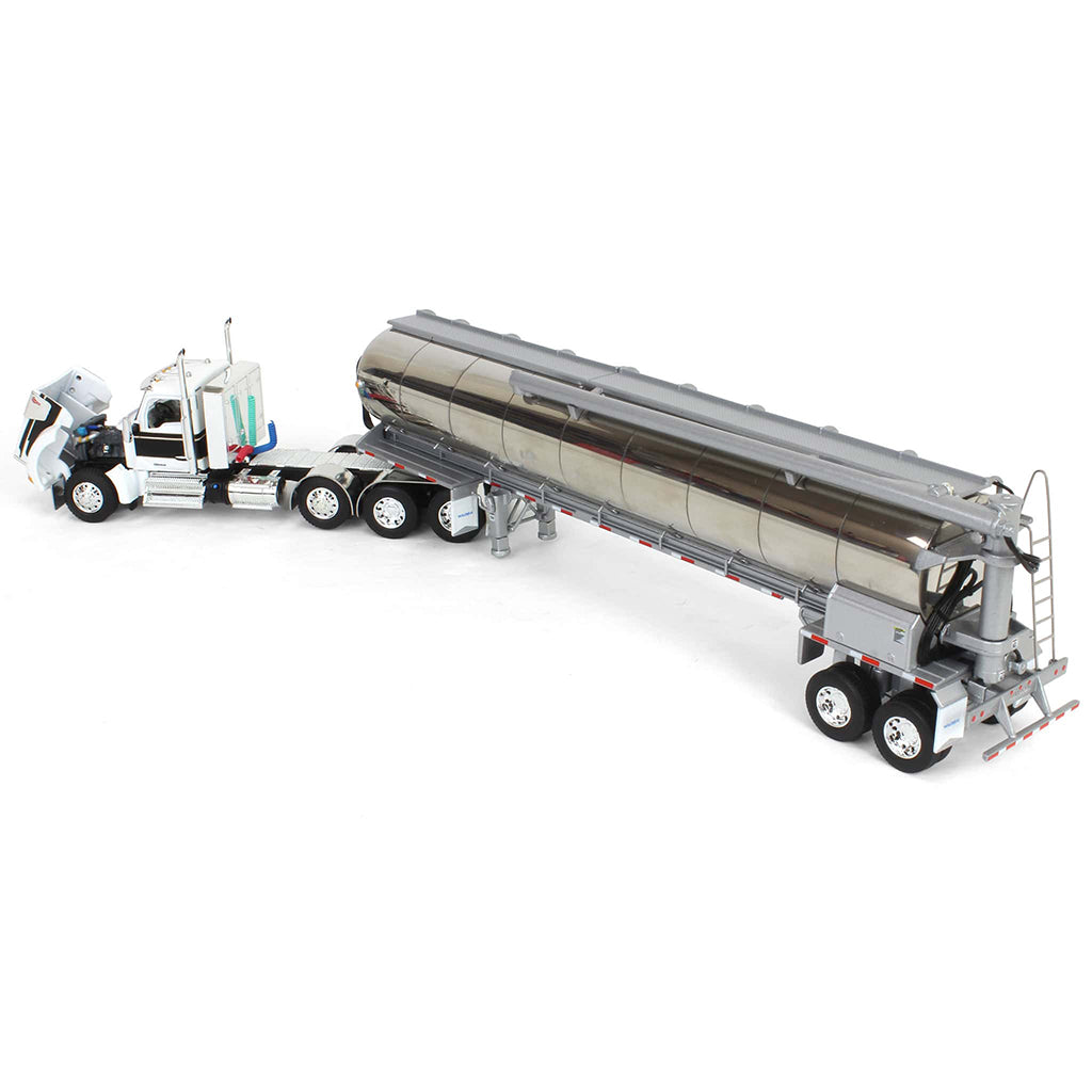 Kenworth W990 Tri-Axle Day Cab w/Walinga Bulk Feed Trailer (White/Black)
