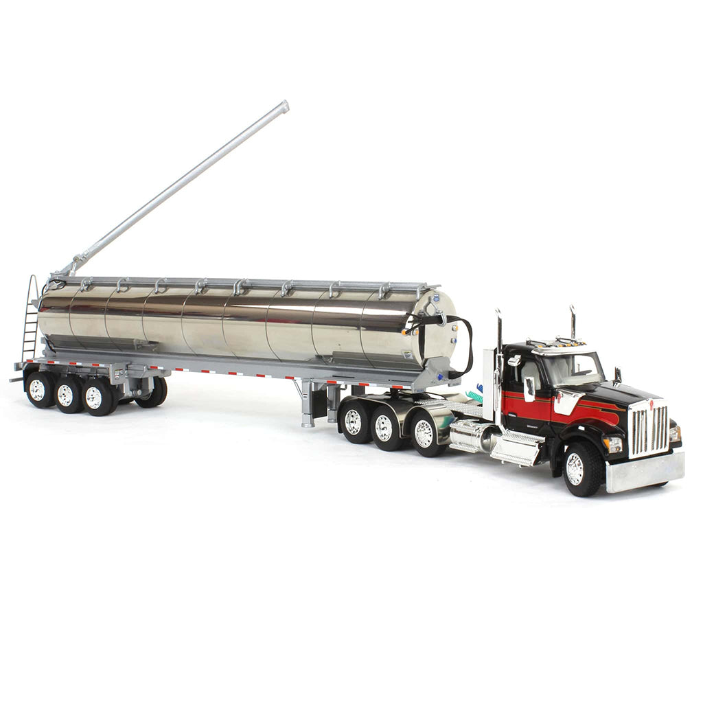 Kenworth W990 Tri-Axle Day Cab w/Walinga Tri-Axle Bulk Feed Trailer (Red/Black)