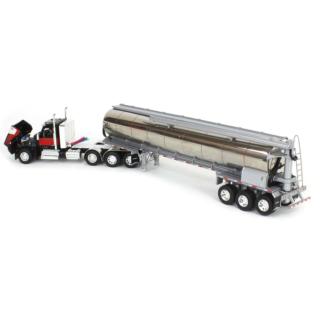 Kenworth W990 Tri-Axle Day Cab w/Walinga Tri-Axle Bulk Feed Trailer (Red/Black)