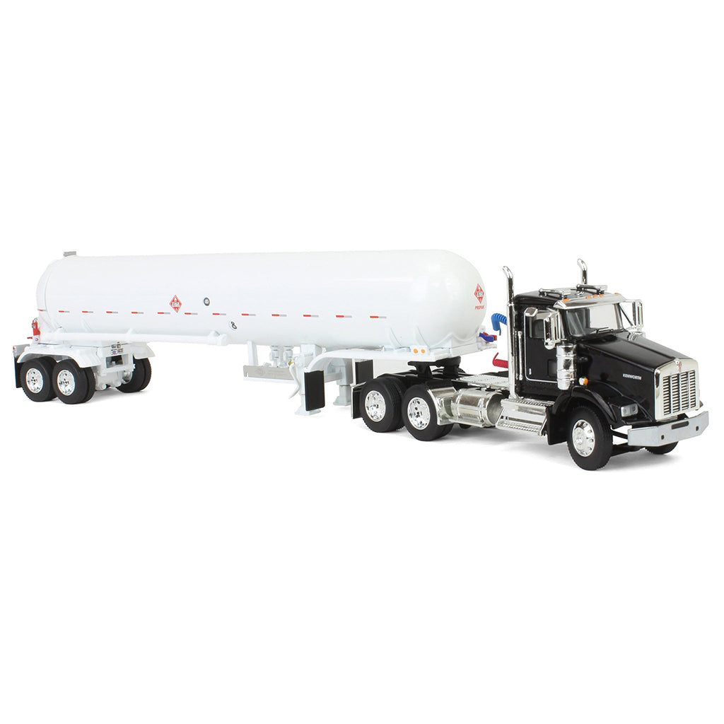 Kenworth T800 Day Cab w/Mississippi Liquefied Petroleum Tanker Trailer (Black/White)