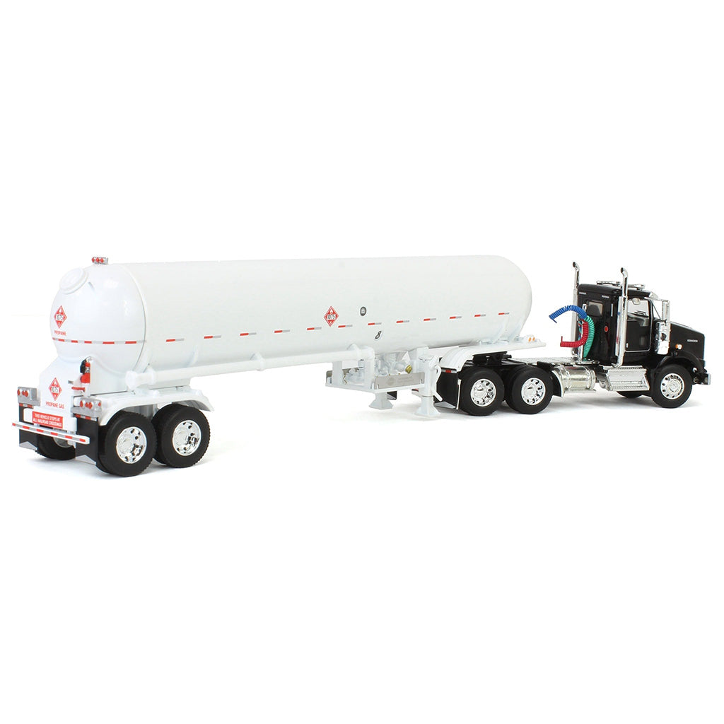 Kenworth T800 Day Cab w/Mississippi Liquefied Petroleum Tanker Trailer (Black/White)