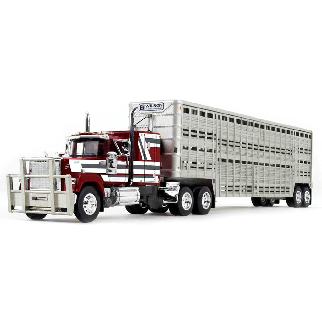 Mack Super-Liner w/45' Wilson Livestock Trailer (Red/White/Gray)