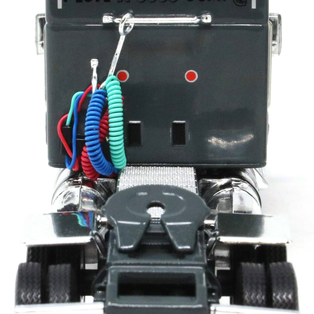 Kenworth W990 w/MAC 'Simizer Spread-Axle Round Bottom End Dump Trailer (Gray/Chrome)