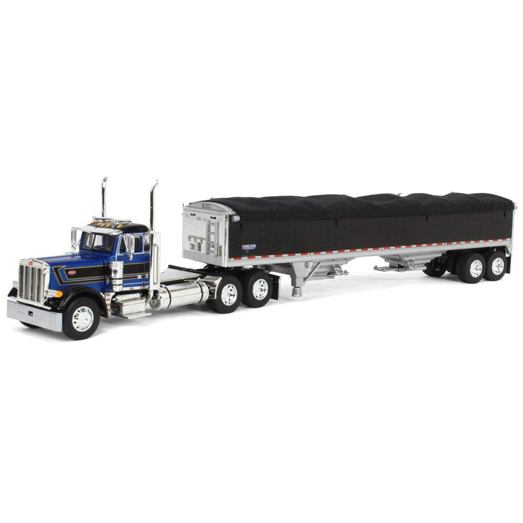 Peterbilt 379 Day Cab w/Wilson 43' Pacesetter Grain Trailer (Blue/Black)
