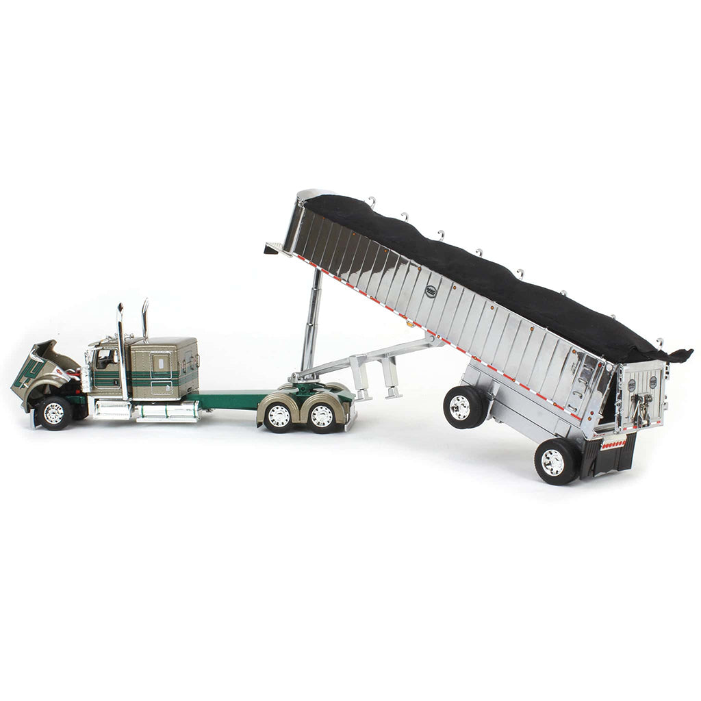 Kenworth W900L w/MAC Coal Square Bottom Spread-Axle End Dump Trailer "D&D Hauling & Excavating"